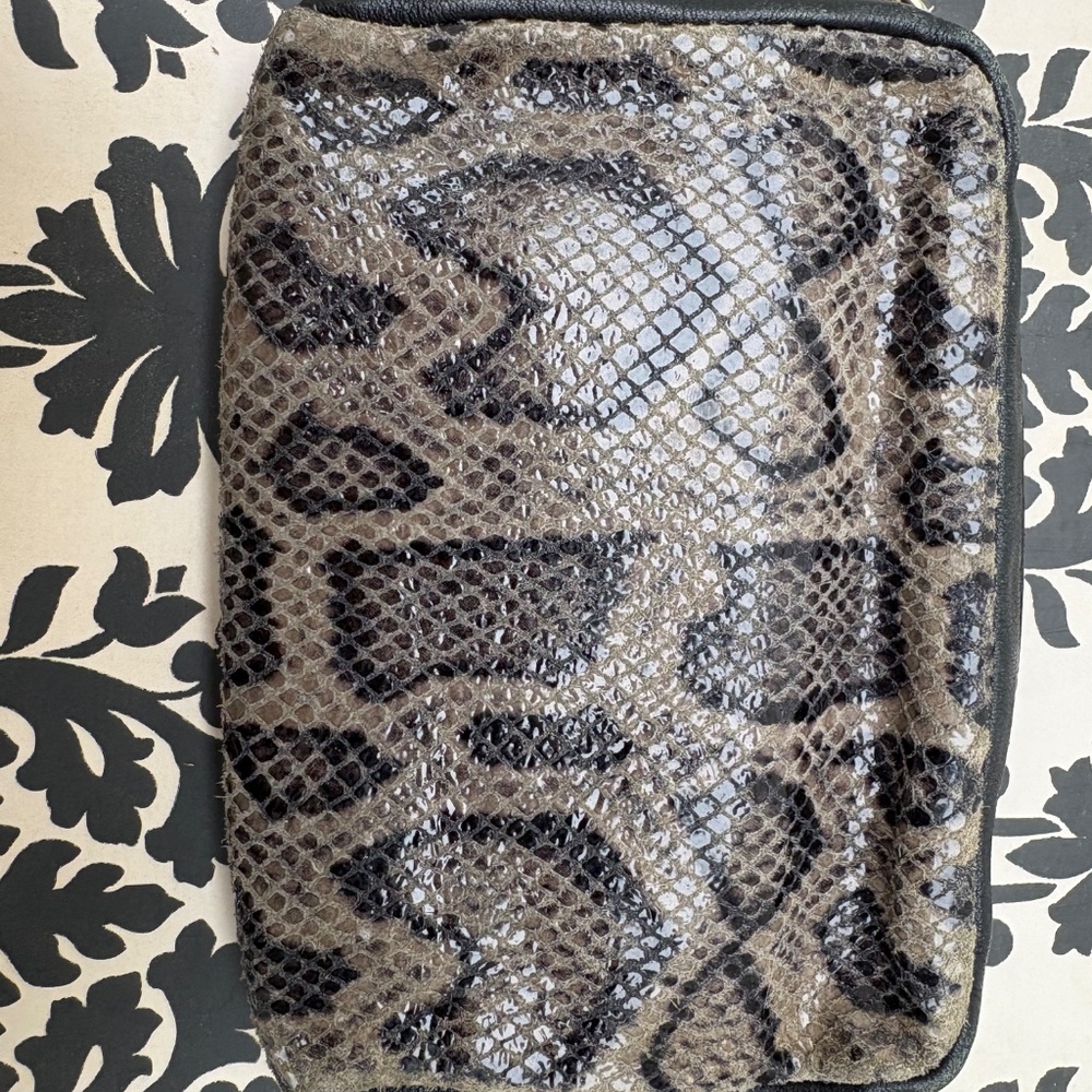 Cole Haan Python Zipped Wristlet - Picture 3 of 16